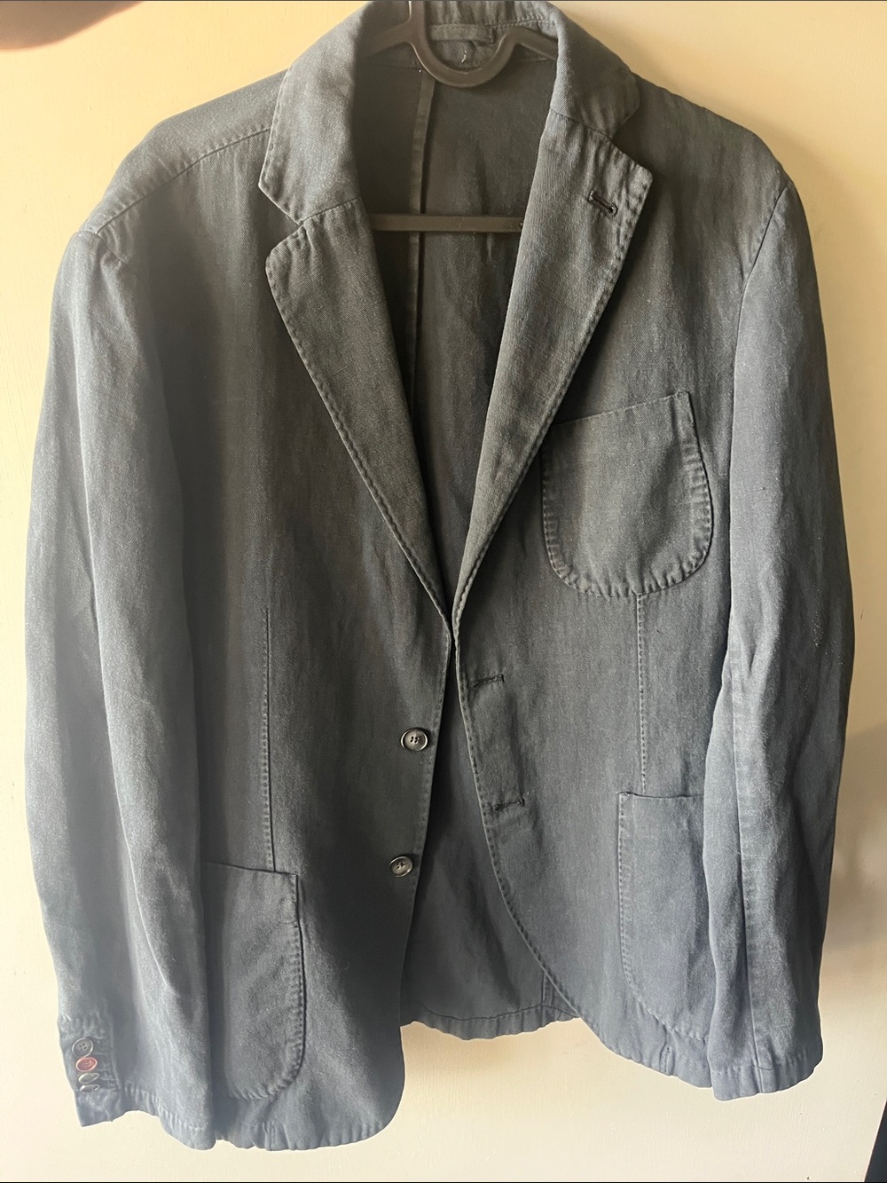 Men's Casual Black Jacket Blazer - Black